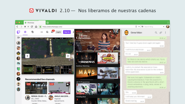 Vivaldi 2.10: nos liberamos de nuestras cadenas