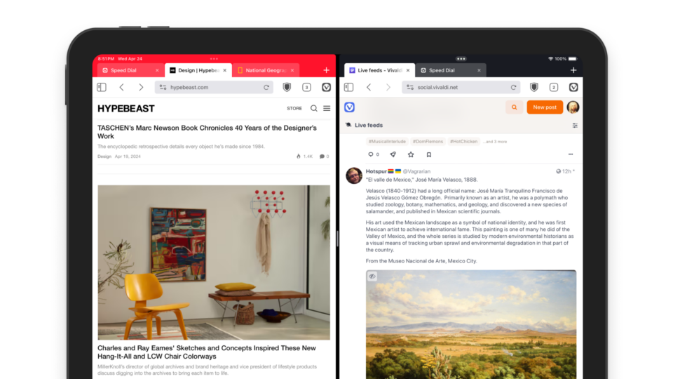 Multi-windows support in vivaldi browser on iOS