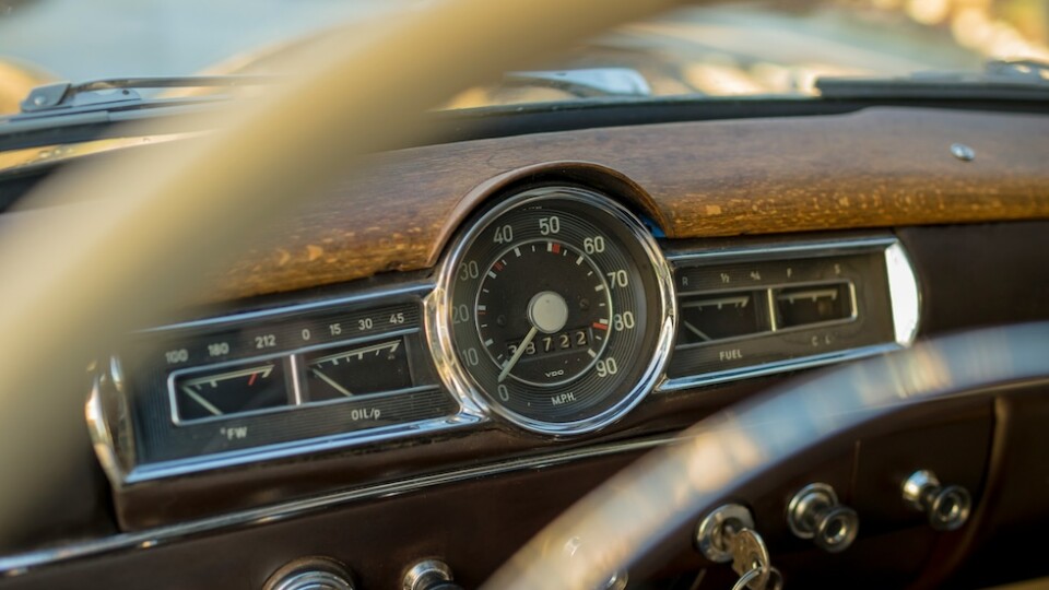 Vintage car dashboard