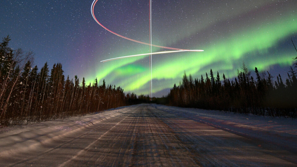 Norther lights with a light swirl