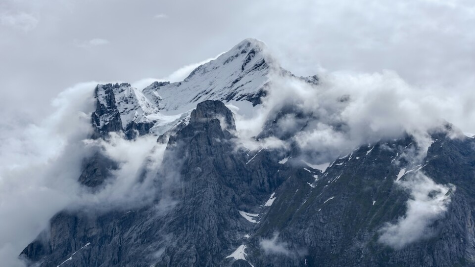 snow covered mountains