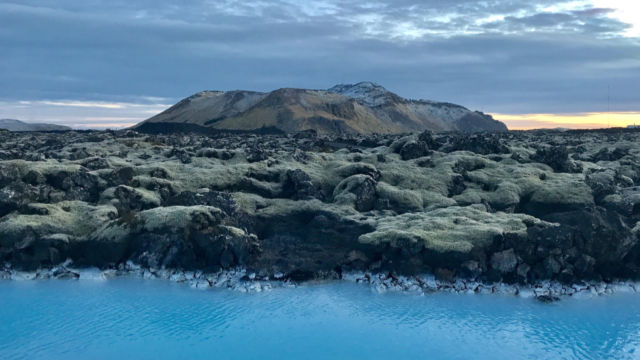 Photo showing the mountain Þorbjörn in Iceland