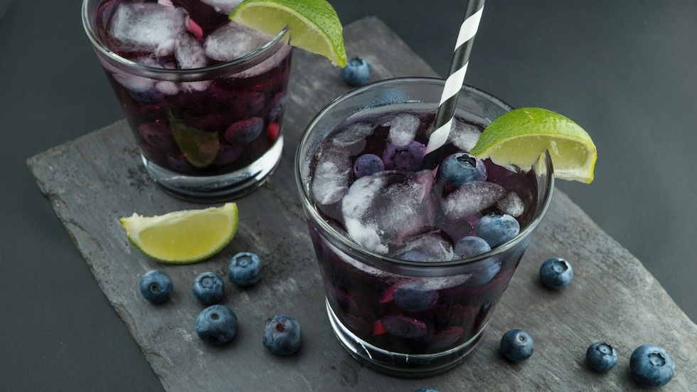 Iced blueberry drinks